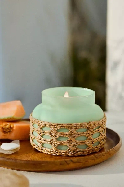 Capri Blue Volcano Mint Rattan Jar Candle In Neutral