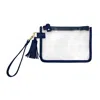 Capri Designs Women's Game Day Clear Tassel Wristlet In Navy In Blue