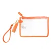Capri Designs Women's Game Day Clear Tassel Wristlet In Orange In Orange