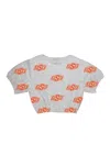 Capri Designs Women's Oklahoma State University Sequin Game Day Top In White In White