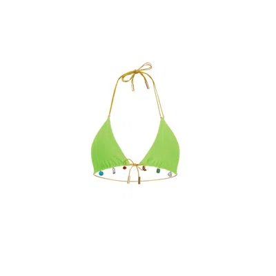 Capri Swim™ Women's Purple / Gold / Green Lumara Reversible Gemstone Bikini Top - Lavender & Neon Green - Limite