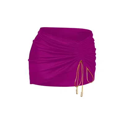 Capri Swim™ Women's Purple / Gold Resort Mini Skirt Neon Fuchsia