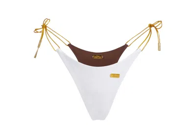 Capri Swim™ Women's White / Chocolate Thongkini Bottom