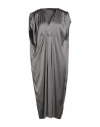 Capricci Di Maglia Woman Midi Dress Grey Size L Viscose, Elastane In Gray