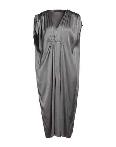 Capricci Di Maglia Woman Midi Dress Grey Size L Viscose, Elastane In Gray