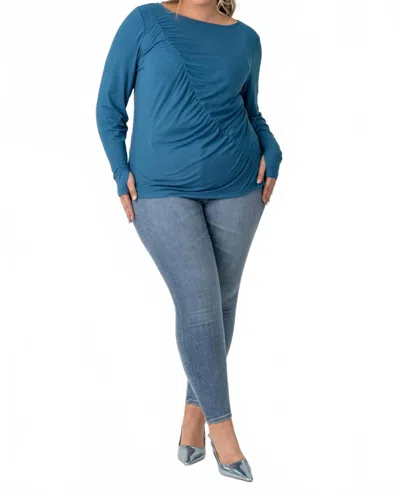 Capsule 121 Bell Logn Sleeve Crew Neck Tee - Plus In Moon Blue