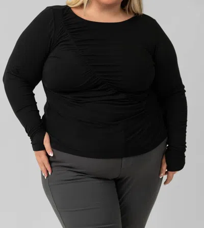 Capsule 121 Bell Long Sleeve Crew Neck Tee - Plus In Black