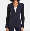 Capsule 121 Lovell With A Twist Blazer In Navy Mini Meadow In Blue