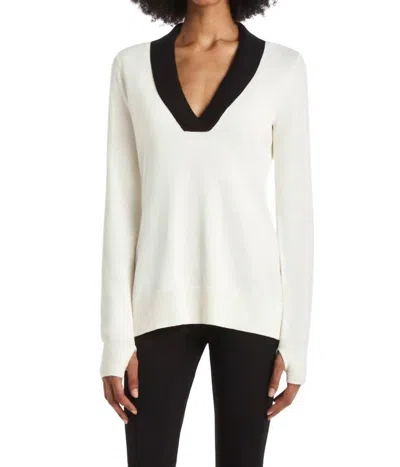 Capsule 121 Redstone Sweater In Ivory With Black In White
