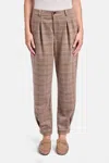 Capsule 121 The San Marco Pant In Plaid In Brown