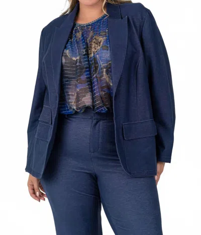 Capsule 121 The Vesta Single-button Twill Jacket In Blue