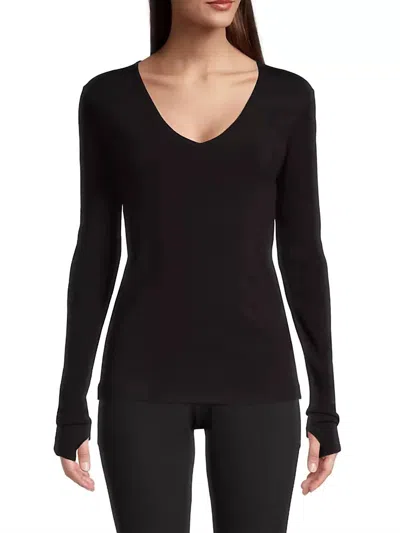 Capsule 121 Wilson V Neck Top In Black