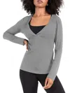 Capsule 121 Women's Adhara V Neck Top In Grey