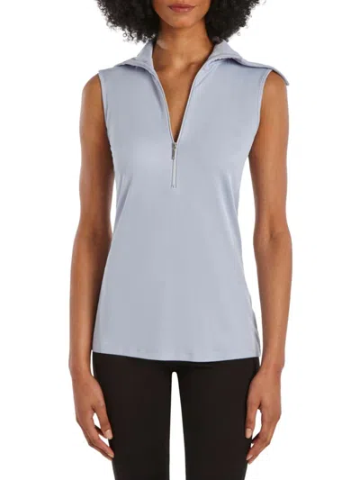 Capsule 121 Women's Arc Convertible Collar Top In Baby Hydrangea