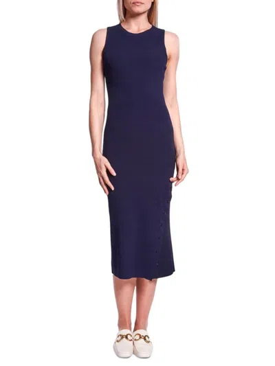Capsule 121 Women's Astron Knit Sheath Midi Dress In Navy