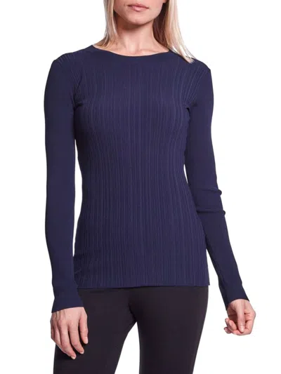 Capsule 121 Women's Brite Ribbed Sweater In Navy