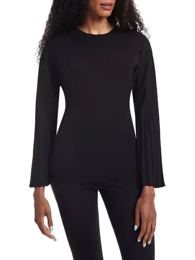Capsule 121 Women's Charity Ribbed Sleeve Sweater In Black