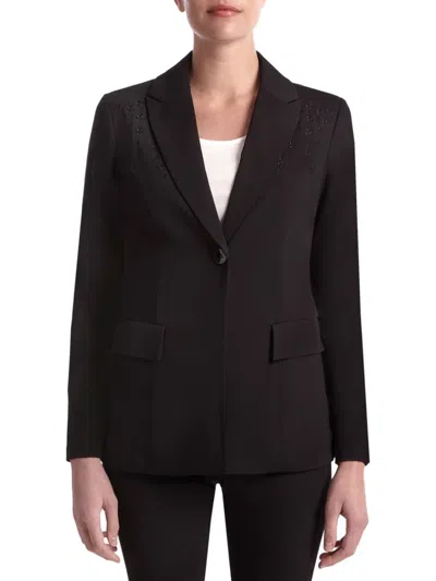 Capsule 121 Women's Embroidered Star Blazer In Black