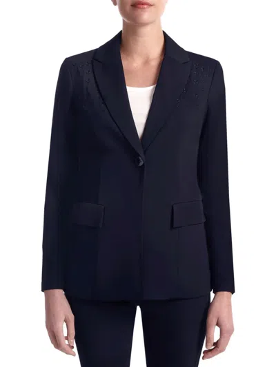 Capsule 121 Women's Embroidered Star Blazer In Navy