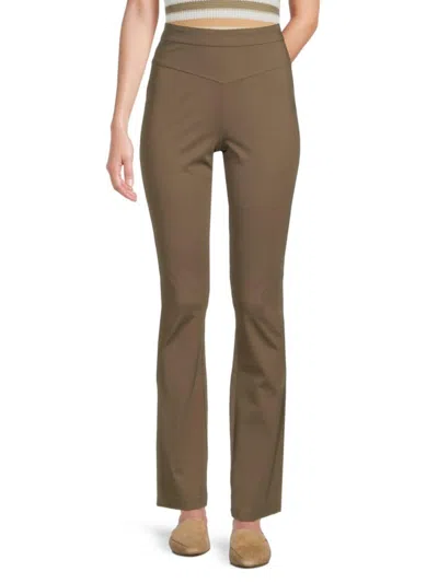 Capsule 121 Women's Larsen Flared Jersey Stretch Pants In Taupe
