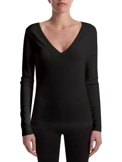 Capsule 121 Women's Loyalty V Neck Top In Black