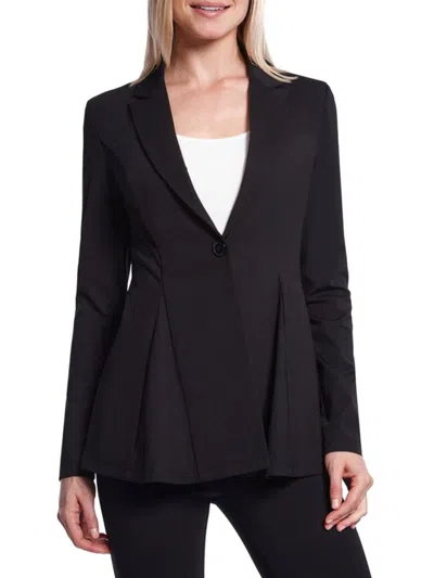 Capsule 121 Women's Lyman Notch Lapel Godet Jacket In Black