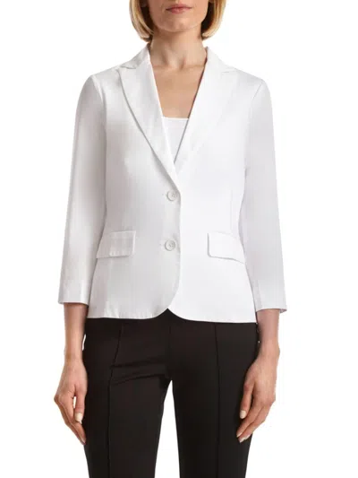 Capsule 121 Women's Polite Solid Blazer In White