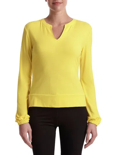Capsule 121 Power Long-sleeve Pullover Top In Lemon