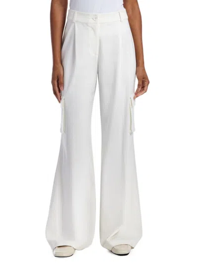 Capsule 121 Women's The Antares Flare-leg Cargo Pants In Ivory
