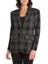 Capsule 121 Women's The Buffalo Plaid Sport Coat In Black Grey