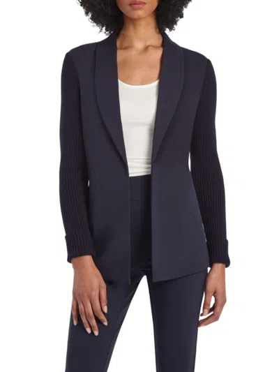 Capsule 121 Women's The Columbia Knit Sleeve Blazer In Navy