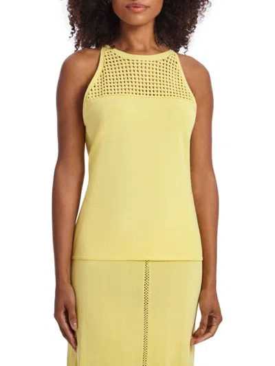 Capsule 121 Women's The Compass Open Knit Sweater In Yellow