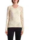 Capsule 121 Women's The Consideration Chevron-knit Sweater In Cream