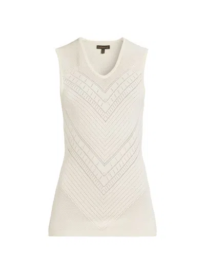 Capsule 121 Women's The Care Chevron Knit Top In Cream