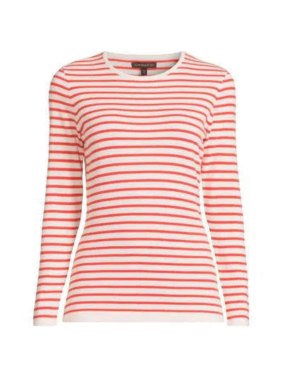 Capsule 121 Women's The Diversity Sweater In Flame Lily Stripe