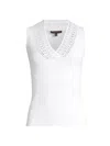 Capsule 121 Women's The Extensive Sleeveless V-neck Sweater In White
