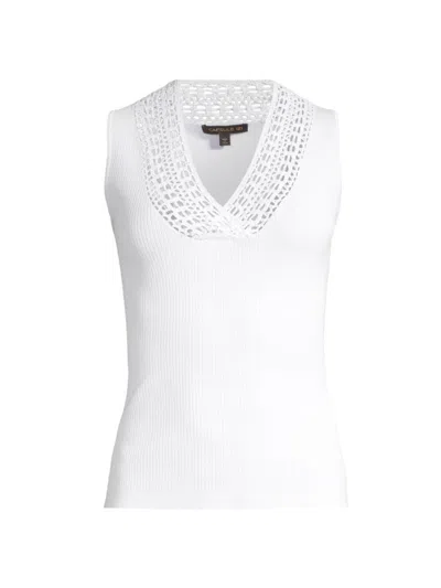 Capsule 121 Women's The Extensive Sleeveless V-neck Sweater In White