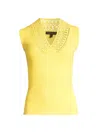 Capsule 121 Women's The Extensive Sleeveless V-neck Sweater In Yellow