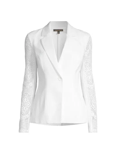 Capsule 121 Women's The Scope Lace-sleeve Jacket In White