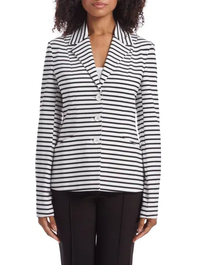 Capsule 121 Women's The Striped Sight Blazer In Black White