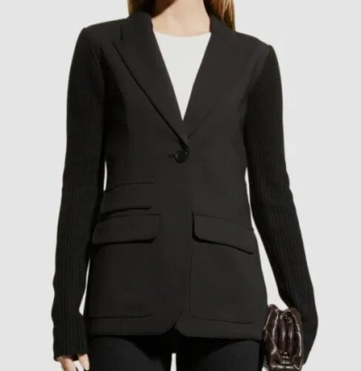 Pre-owned Capsule $408  121 Women's Black Lovell Knit Single Breasted Jacket Plus Size 3x