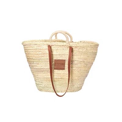 Capsule By Agne Gilyte Women's Brown Raffia Tote Bag Menorca Natural Palm Fibers Beach Bag
