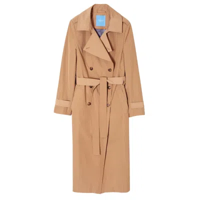 Capsule By Agne Gilyte Women's Brown Trenchcoat Glasgow Water Repellent Fabric Tobacco