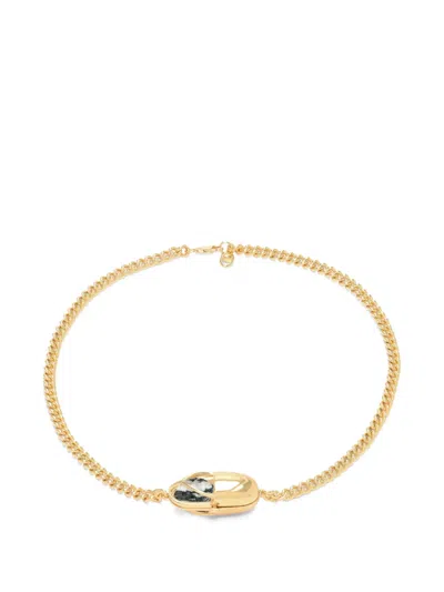 Capsule Eleven Capsule Crystal Jasper Necklace In Gold