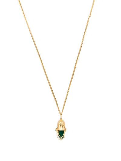 Capsule Eleven Capsule Crystal Pendant Necklace In Gold