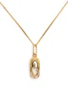 Capsule Eleven Capsule Crystal-pendant Necklace In Gold