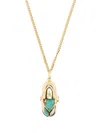 Capsule Eleven Capsule Turquoise Pendant Necklace In Gold