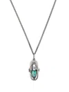 Capsule Eleven Capsule Turquoise Pendant Necklace In Silber