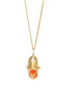 Capsule Eleven Carnelian Statement-pendant Necklace In Gold