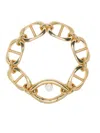 Capsule Eleven Eye Opener Chain Pearl Bracelet In Gold
